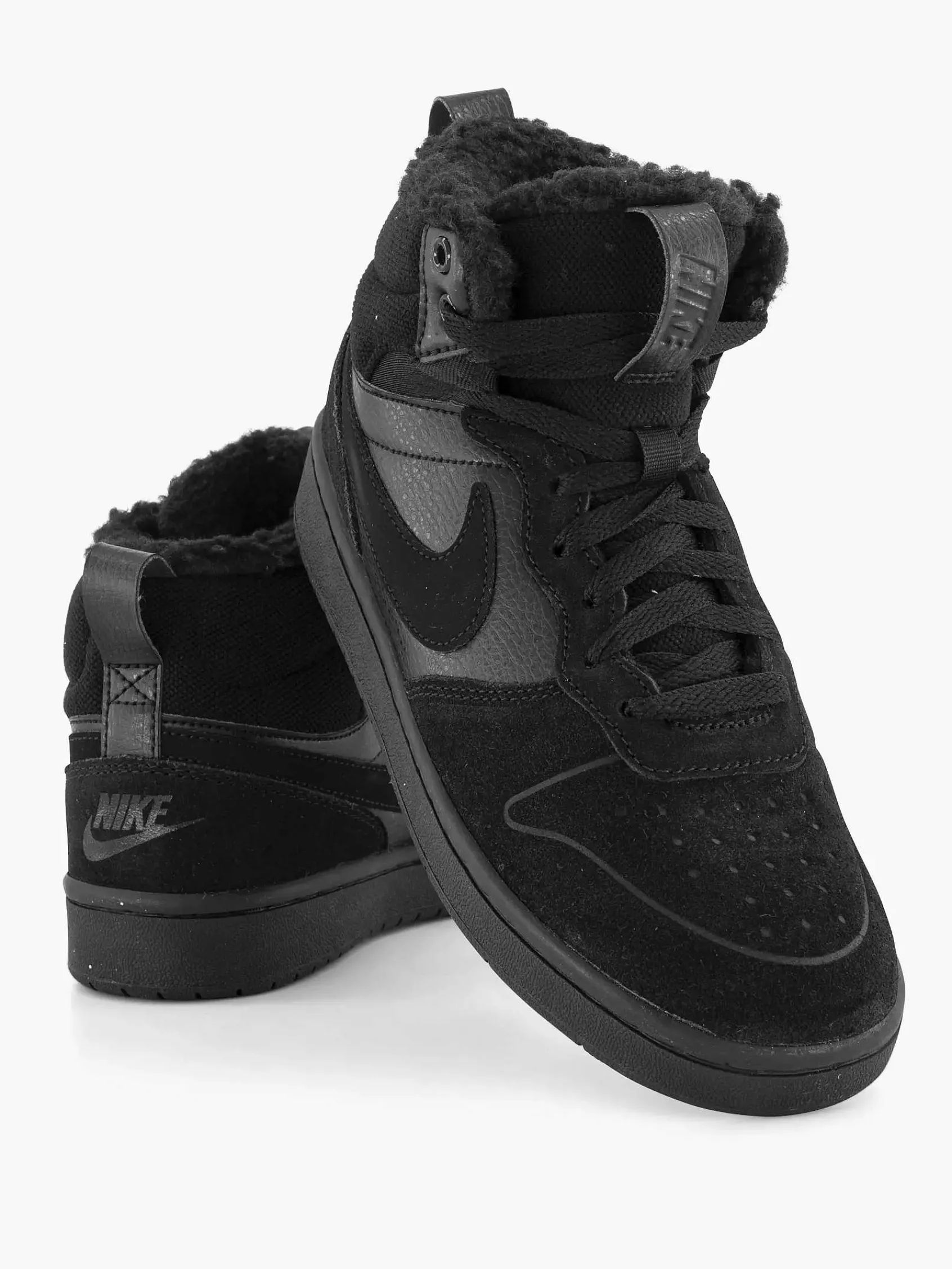 Jongensschoenen|Nike Zwarte Court Borough Mid 2