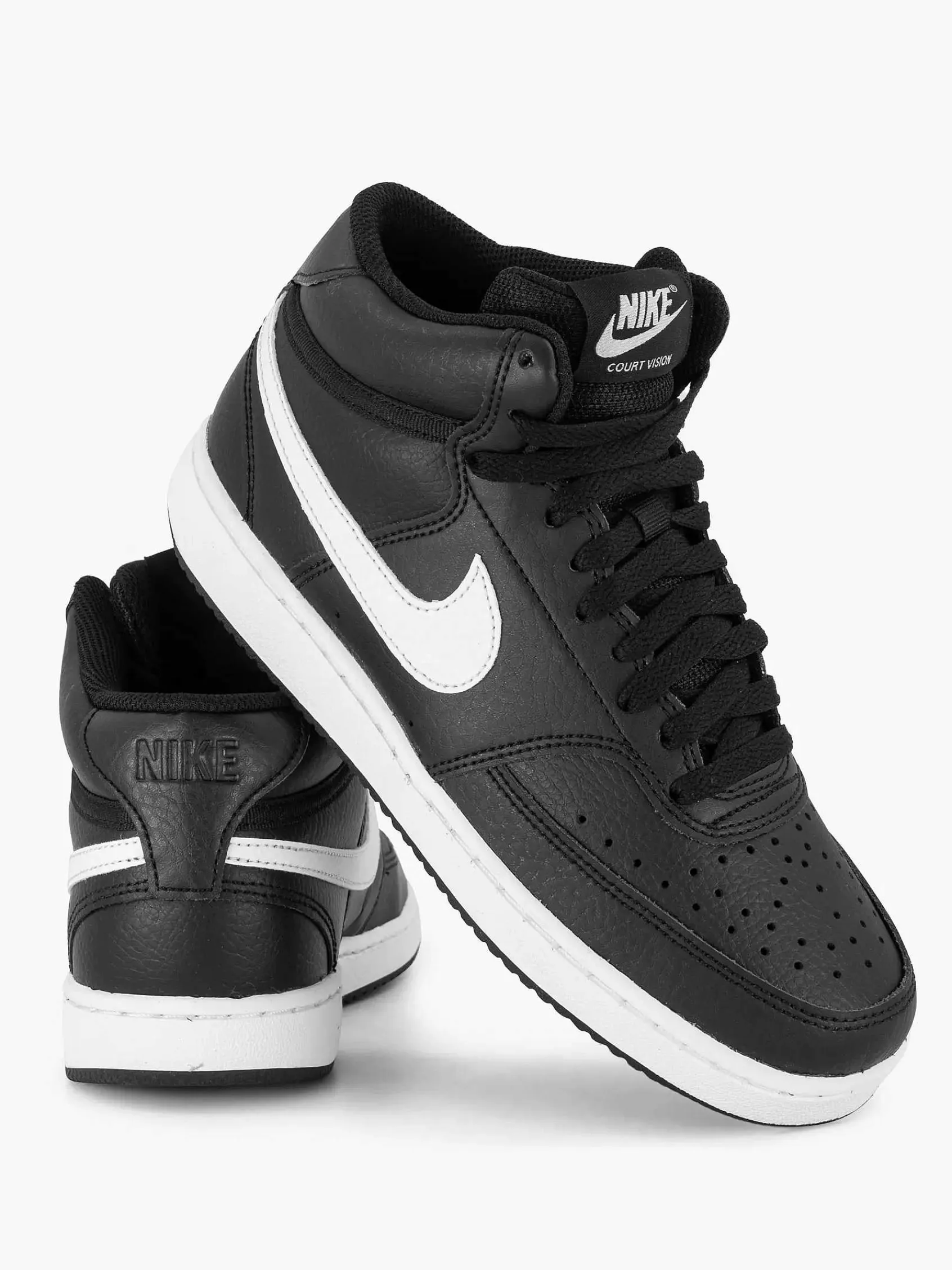 Sneakers|Nike Zwarte Court Vision Mid