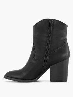 Enkellaarzen & Boots|Graceland Zwarte Cowboy Laars Hak