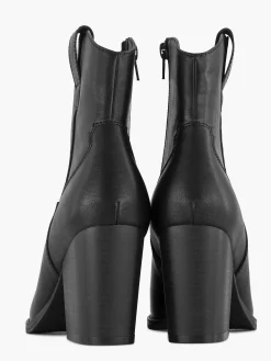 Enkellaarzen & Boots|Graceland Zwarte Cowboy Laars Hak