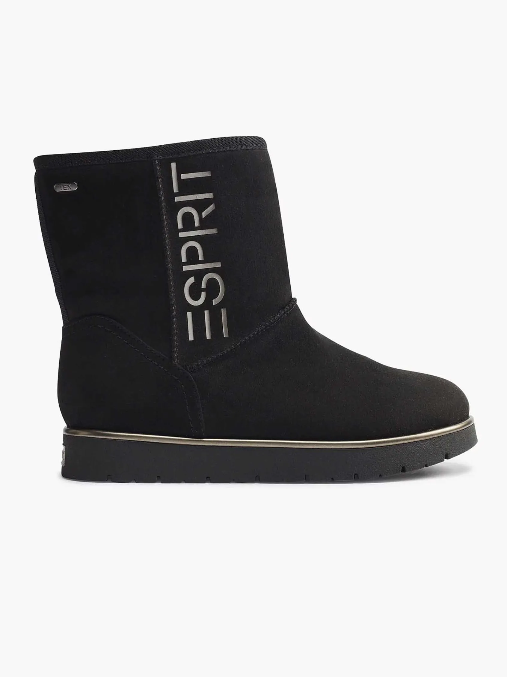 Enkellaarzen & Boots|Esprit Zwarte Enkelboot Gevoerd