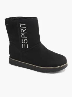 Enkellaarzen & Boots|Esprit Zwarte Enkelboot Gevoerd