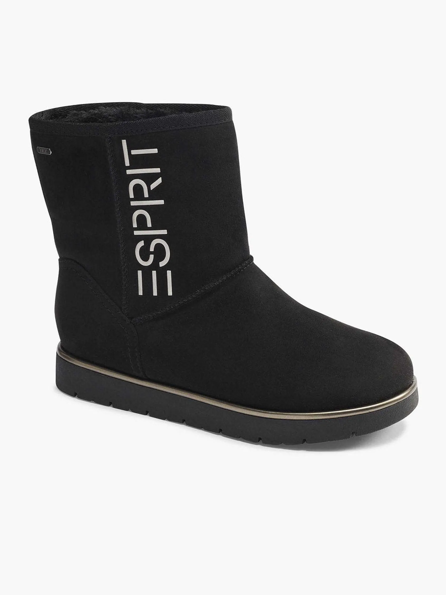 Enkellaarzen & Boots|Esprit Zwarte Enkelboot Gevoerd
