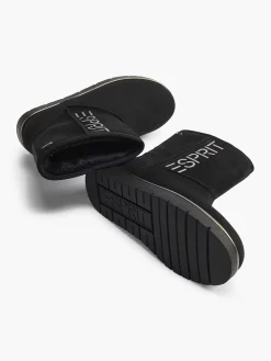 Enkellaarzen & Boots|Esprit Zwarte Enkelboot Gevoerd