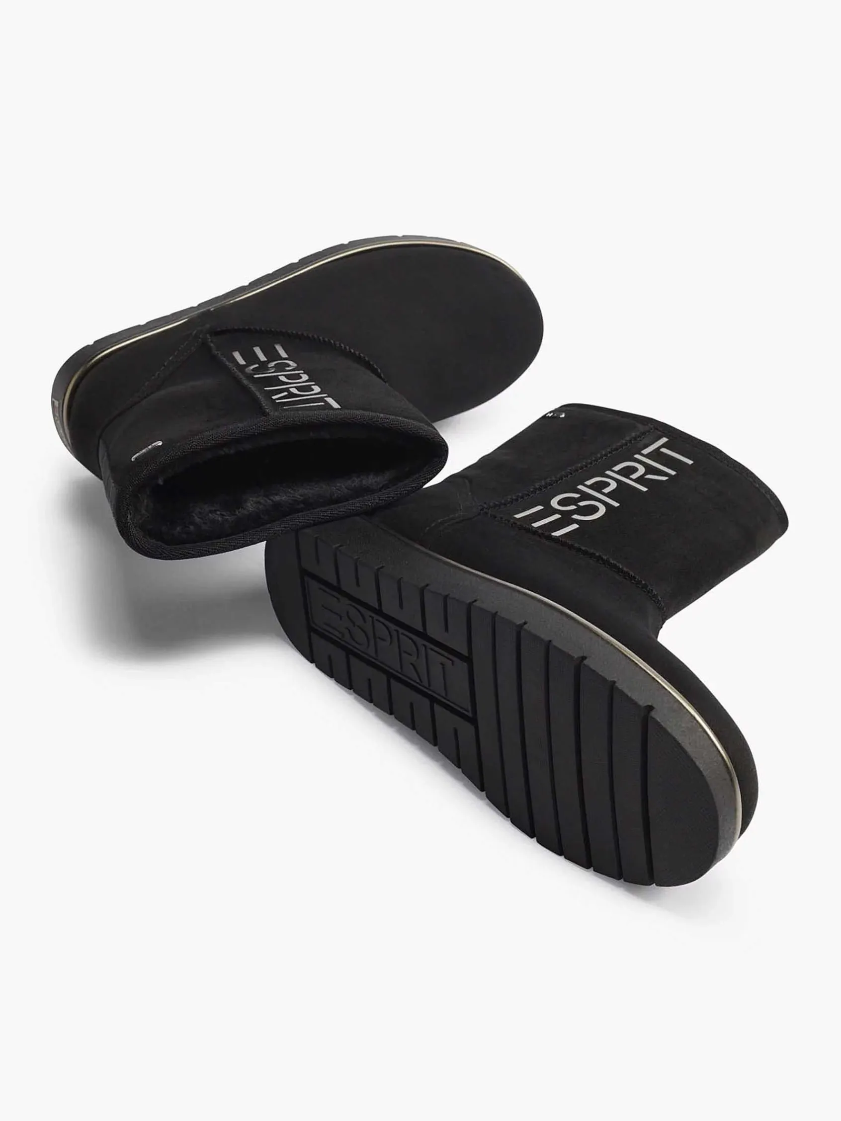 Enkellaarzen & Boots|Esprit Zwarte Enkelboot Gevoerd