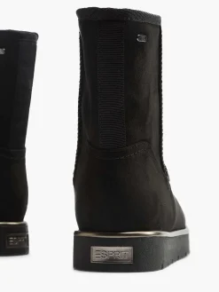 Enkellaarzen & Boots|Esprit Zwarte Enkelboot Gevoerd