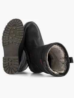 Enkellaarzen & Boots|Landrover Zwarte Enkellaars Gevoerd