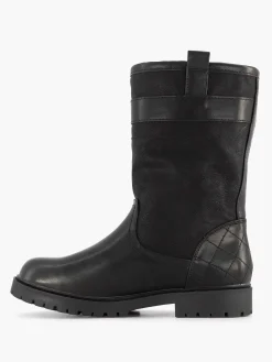 Enkellaarzen & Boots|Landrover Zwarte Enkellaars Gevoerd