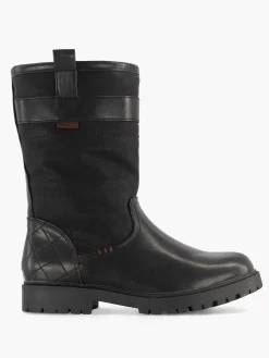 Enkellaarzen & Boots|Landrover Zwarte Enkellaars Gevoerd