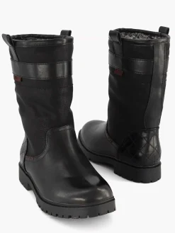 Enkellaarzen & Boots|Landrover Zwarte Enkellaars Gevoerd