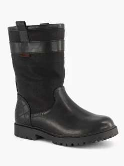 Enkellaarzen & Boots|Landrover Zwarte Enkellaars Gevoerd