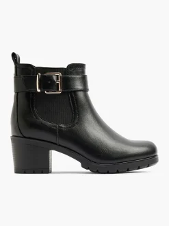 Enkellaarzen & Boots|Graceland Zwarte Enkellaars Siergesp