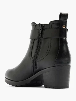 Enkellaarzen & Boots|Graceland Zwarte Enkellaars Siergesp