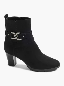 Enkellaarzen & Boots|Graceland Zwarte Enkellaars Sierketting