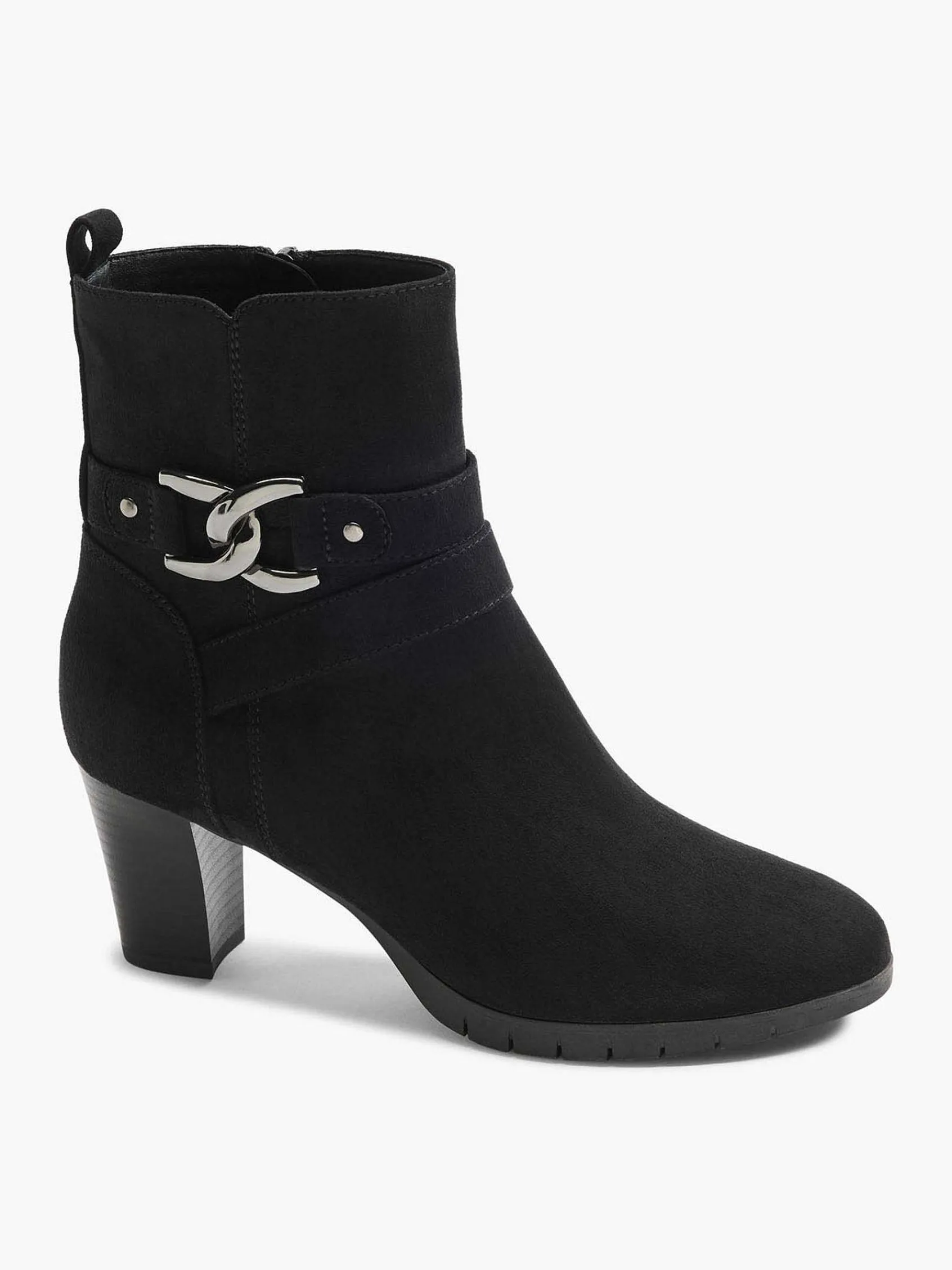 Enkellaarzen & Boots|Graceland Zwarte Enkellaars Sierketting