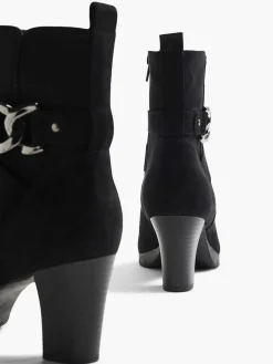 Enkellaarzen & Boots|Graceland Zwarte Enkellaars Sierketting