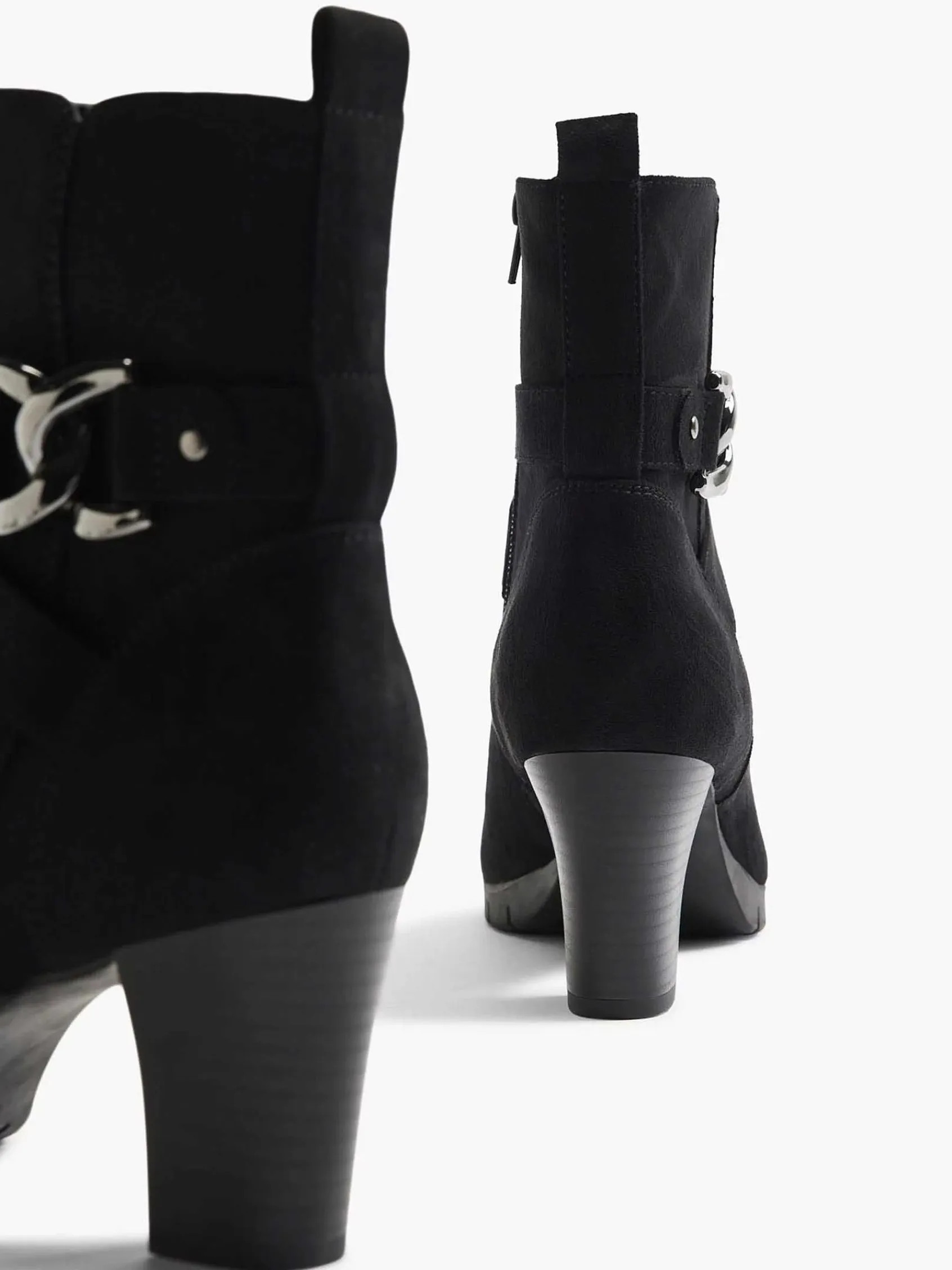Enkellaarzen & Boots|Graceland Zwarte Enkellaars Sierketting
