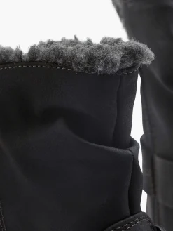 Comfort Schoenen|Easy Street Zwarte Enkellaars Warm Gevoerd