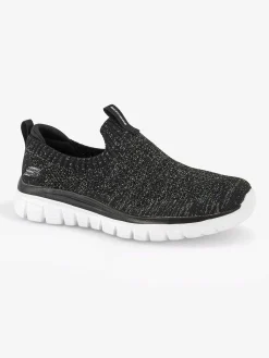 Instappers|Skechers Zwarte Graceful 2.0 - Style Vip