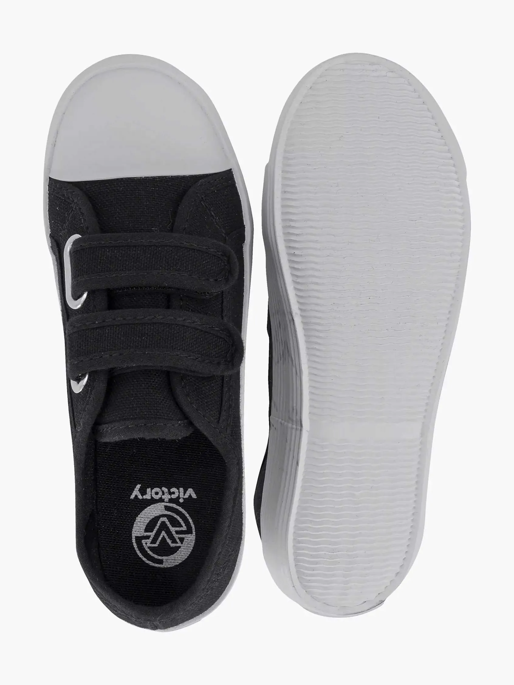 Babyschoenen|Vty Zwarte Gymschoen Klittenband