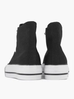 Sneakers|Graceland Zwarte Hoge Canvas Sneaker