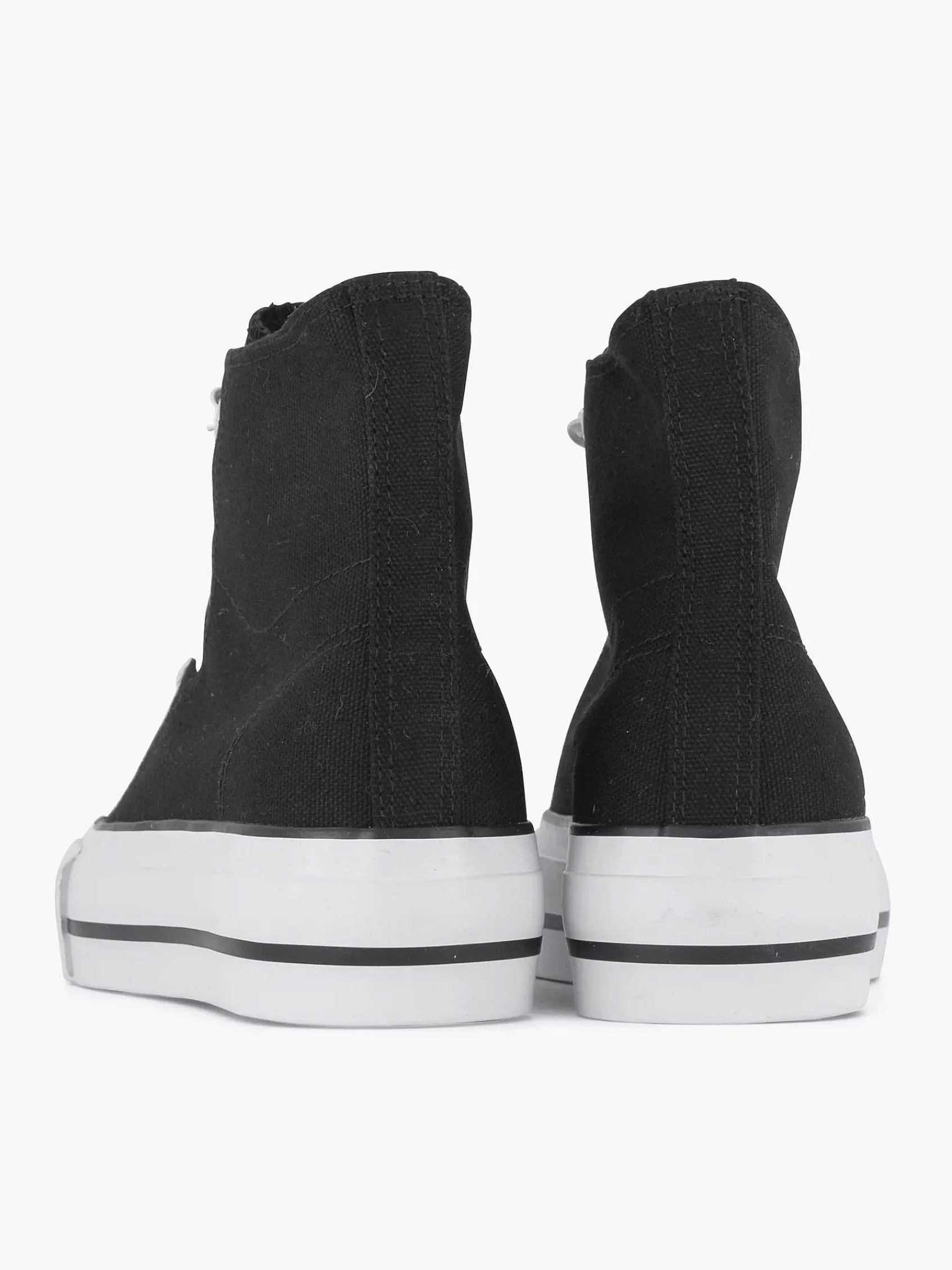 Sneakers|Graceland Zwarte Hoge Canvas Sneaker