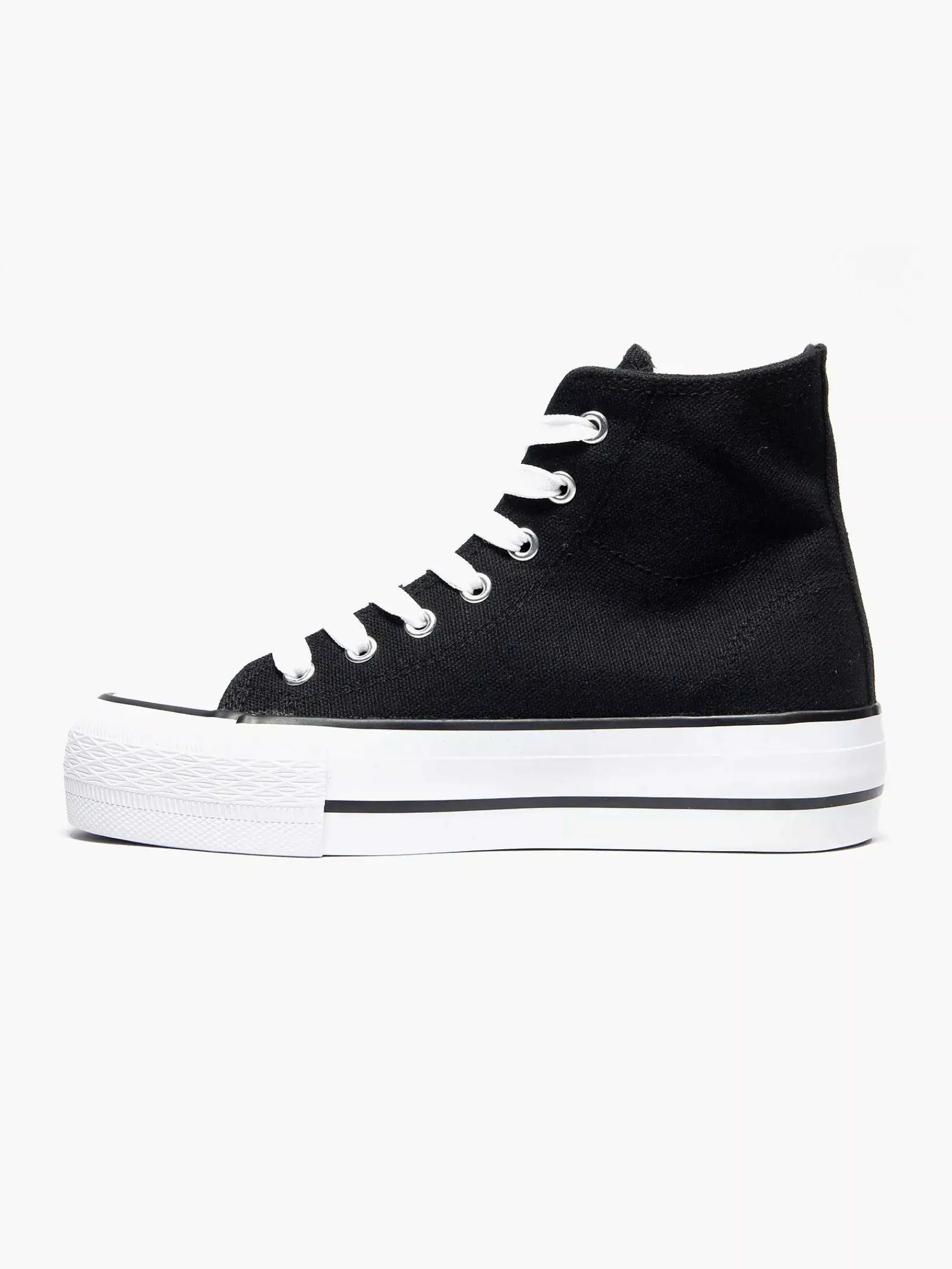 Sneakers|Graceland Zwarte Hoge Canvas Sneaker
