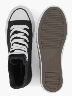 Sneakers|Graceland Zwarte Hoge Canvas Sneaker