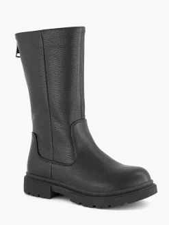 Babyschoenen|Oxmox Zwarte Hoge Laars Ritssluiting