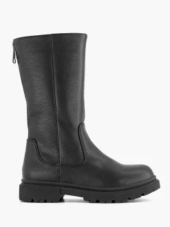 Babyschoenen|Oxmox Zwarte Hoge Laars Ritssluiting