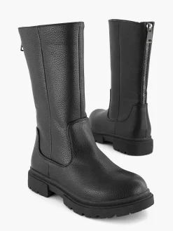 Babyschoenen|Oxmox Zwarte Hoge Laars Ritssluiting