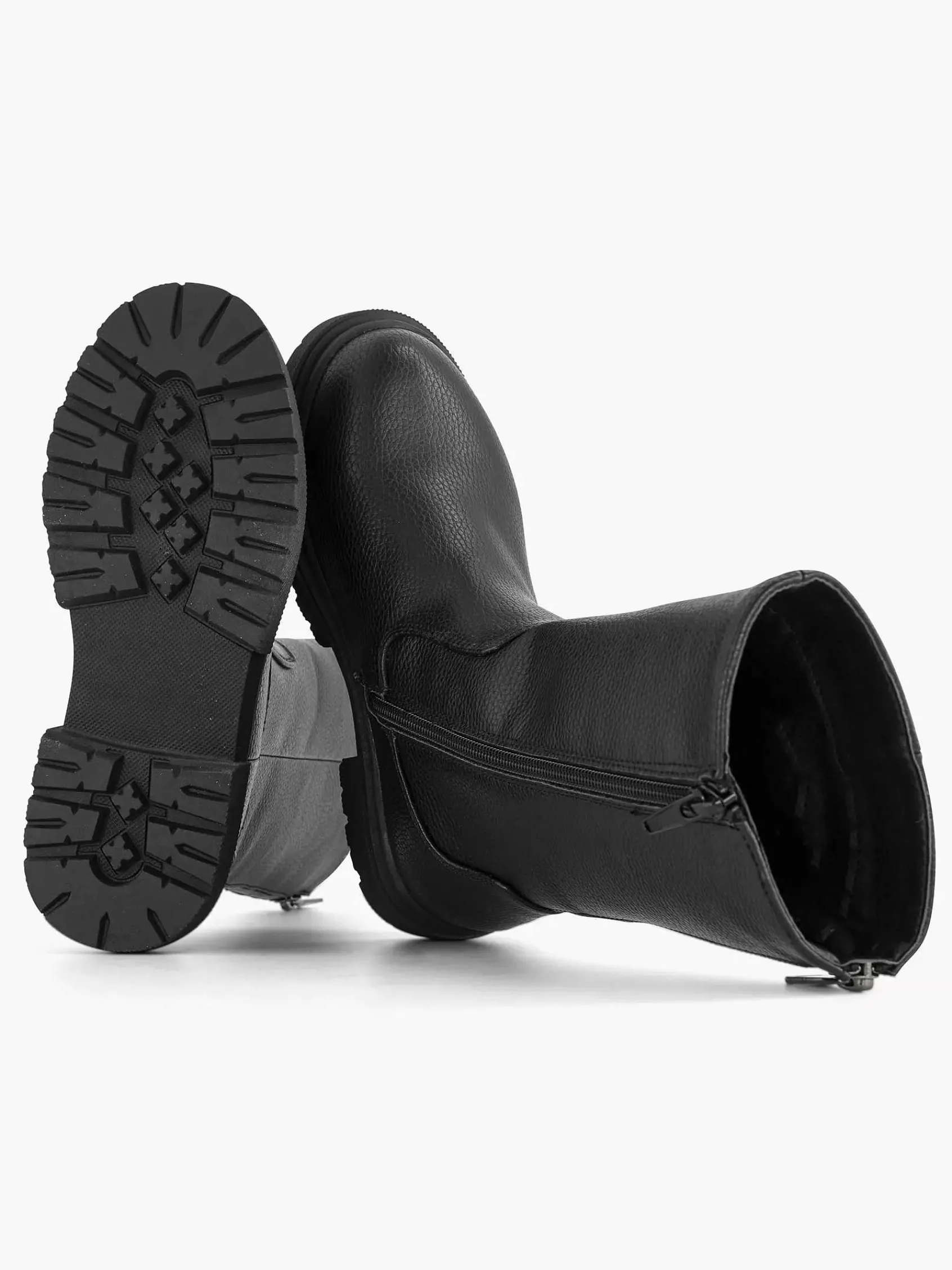 Babyschoenen|Oxmox Zwarte Hoge Laars Ritssluiting