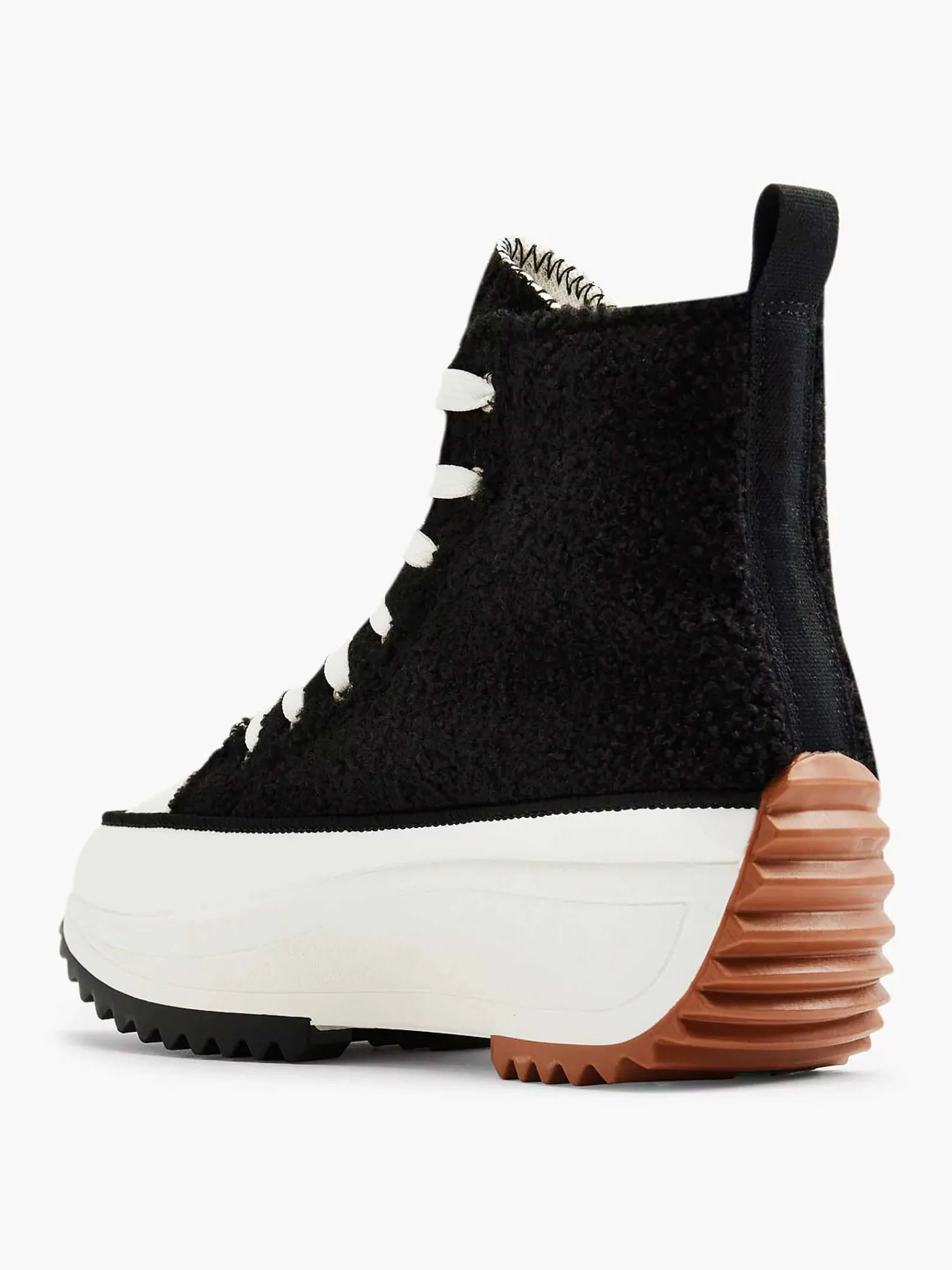 Sneakers|Oxmox Zwarte Hoge Platform Sneaker Teddy