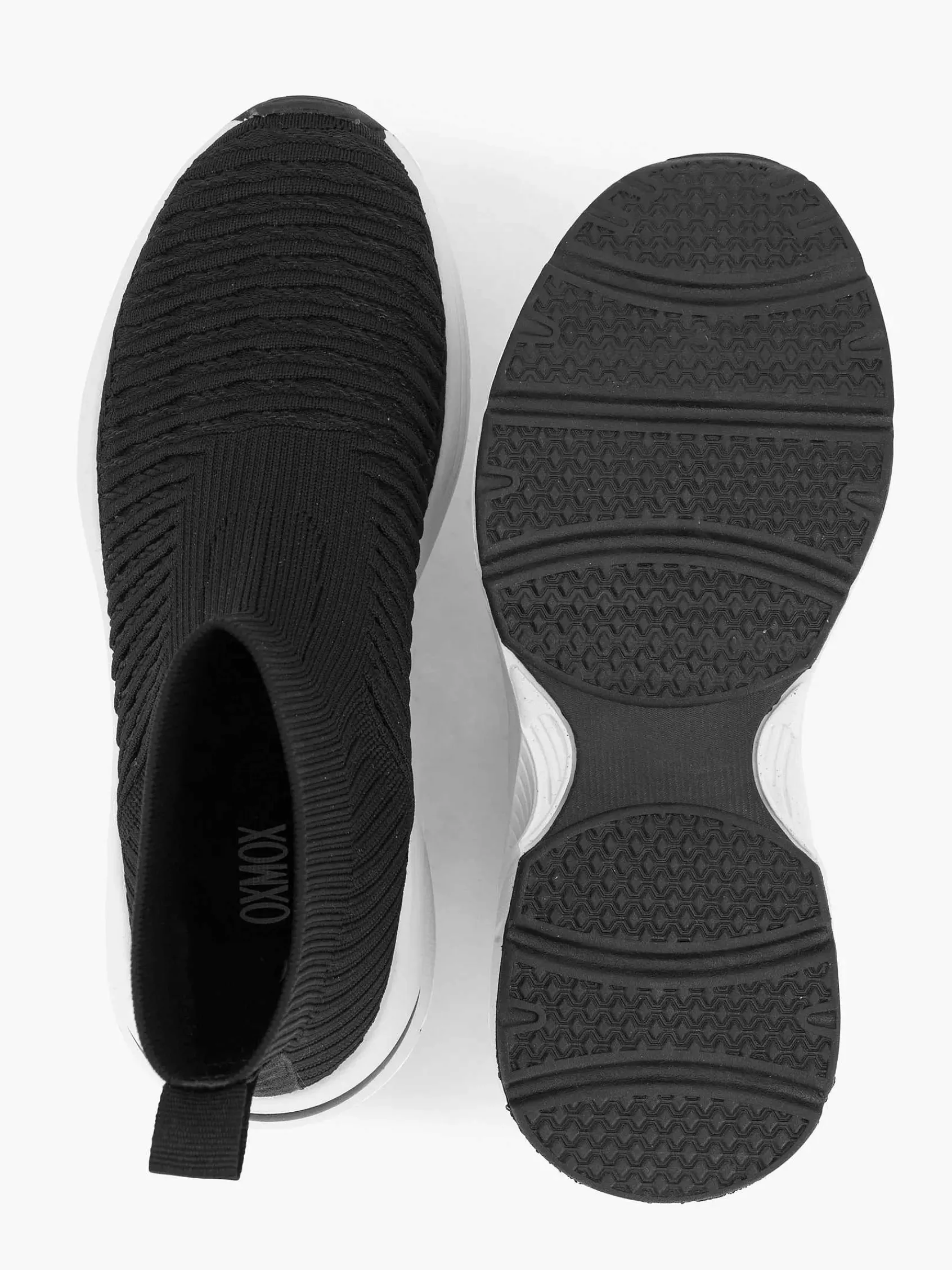 Sneakers|Oxmox Zwarte Hoge Sneaker