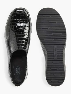 Comfort Schoenen|Easy Street Zwarte Instapper Lak