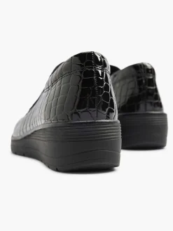 Comfort Schoenen|Easy Street Zwarte Instapper Lak