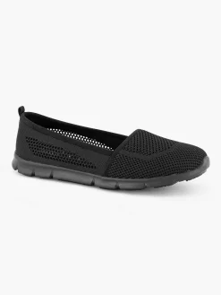 Comfort Schoenen|Easy Street Zwarte Instapper Memory Foam