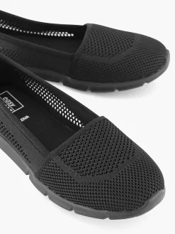 Comfort Schoenen|Easy Street Zwarte Instapper Memory Foam