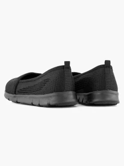 Comfort Schoenen|Easy Street Zwarte Instapper Memory Foam