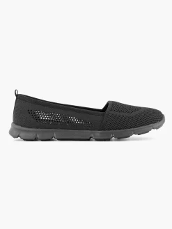 Comfort Schoenen|Easy Street Zwarte Instapper Memory Foam