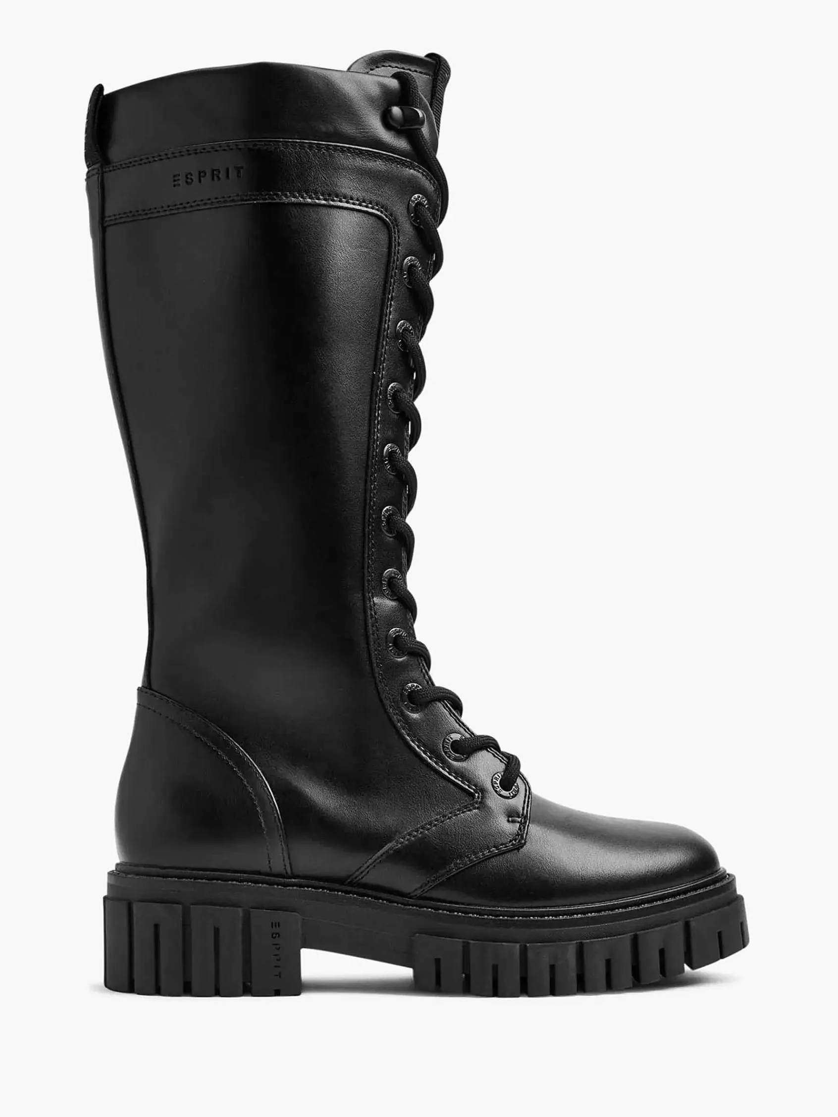 Laarzen|Esprit Zwarte Lange Veterboot