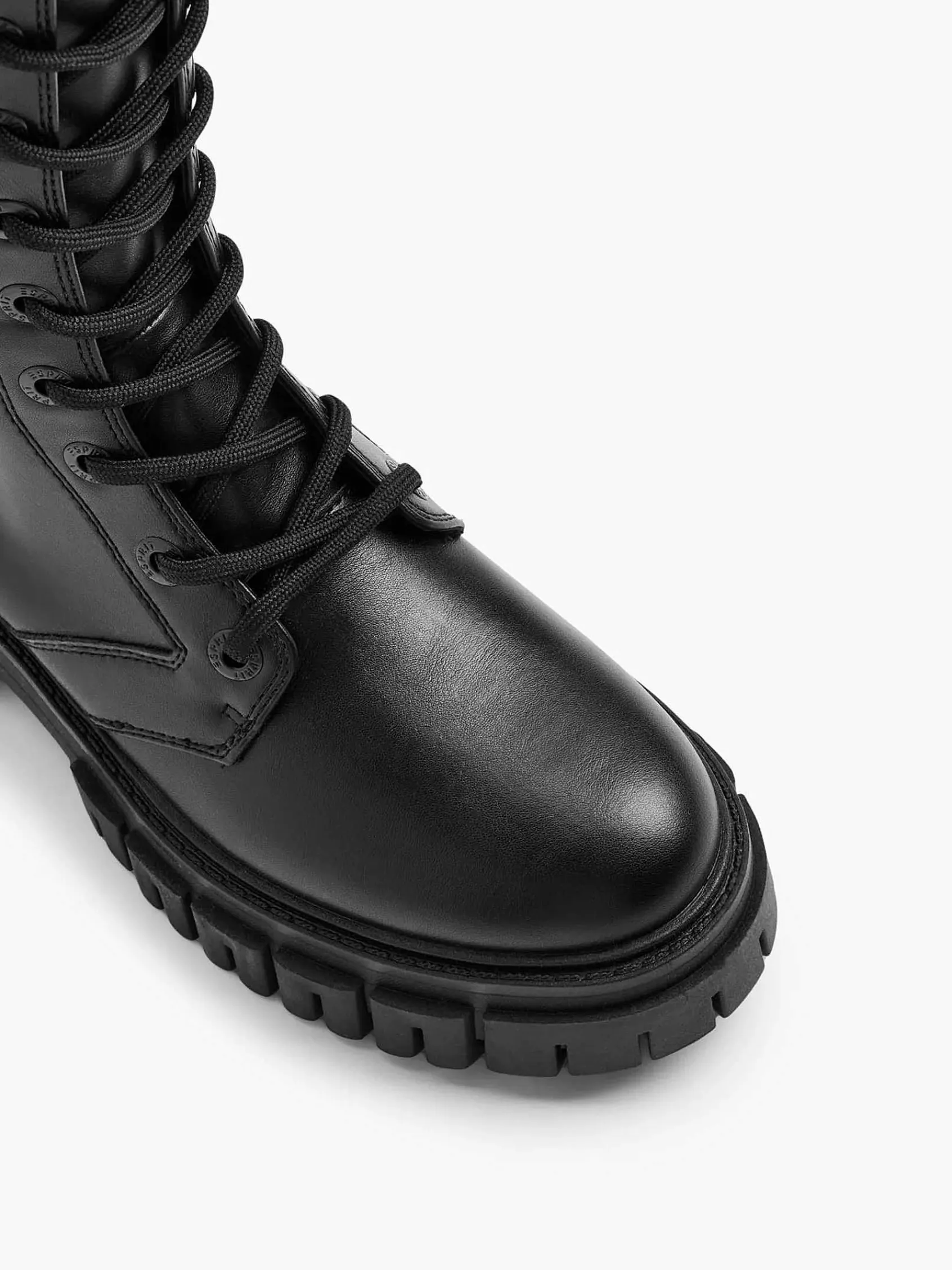 Laarzen|Esprit Zwarte Lange Veterboot