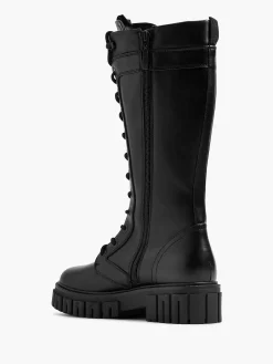 Laarzen|Esprit Zwarte Lange Veterboot