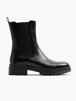 Enkellaarzen & Boots|5th Avenue Zwarte Leren Chelsea Boot