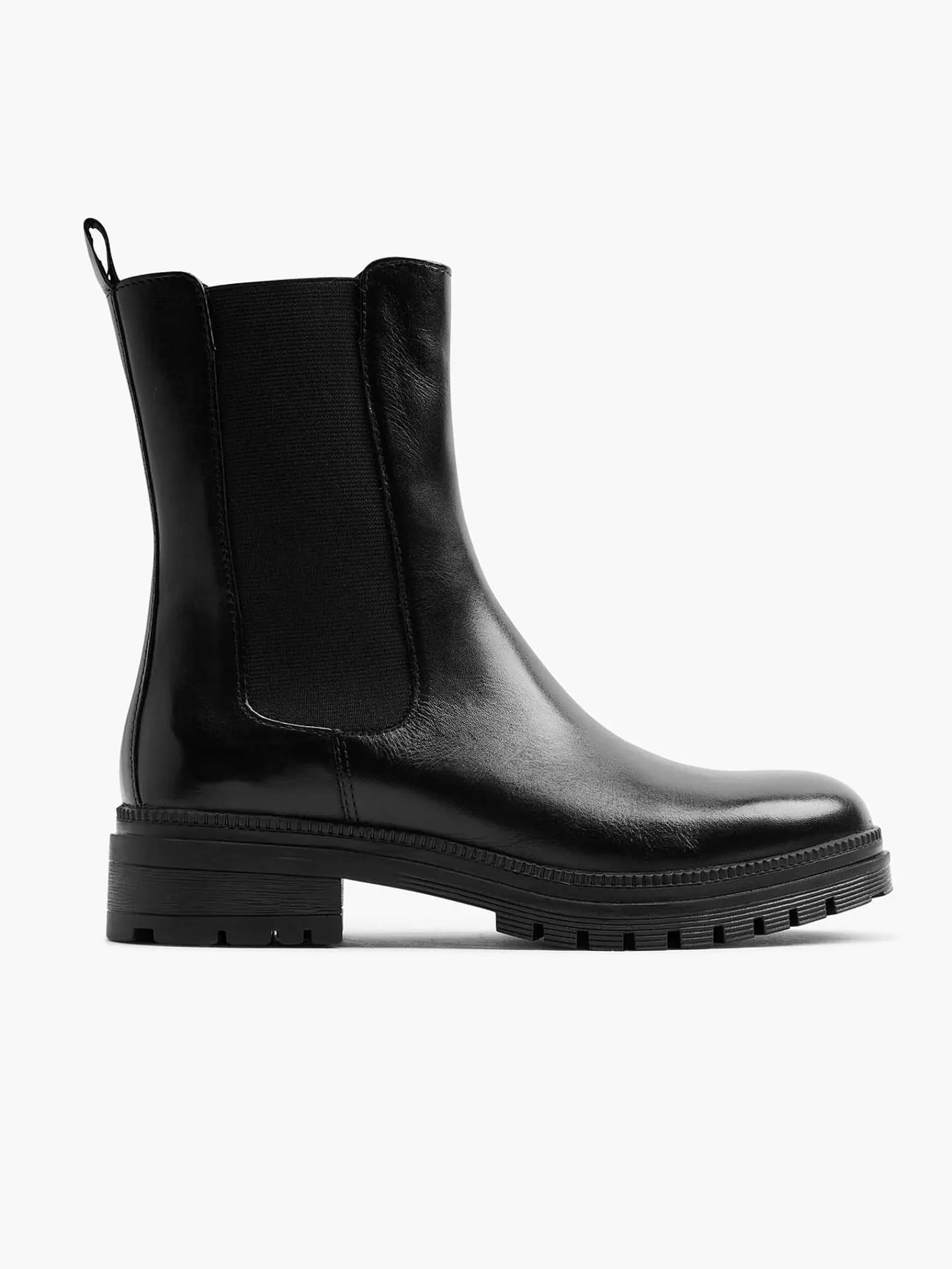 Enkellaarzen & Boots|5th Avenue Zwarte Leren Chelsea Boot