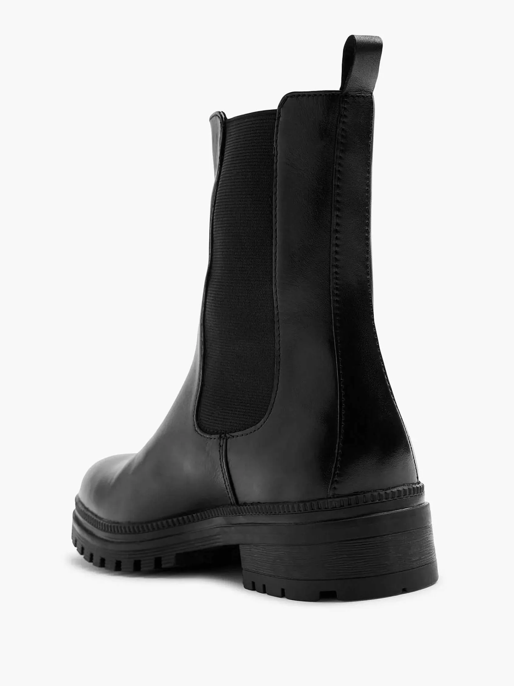 Enkellaarzen & Boots|5th Avenue Zwarte Leren Chelsea Boot