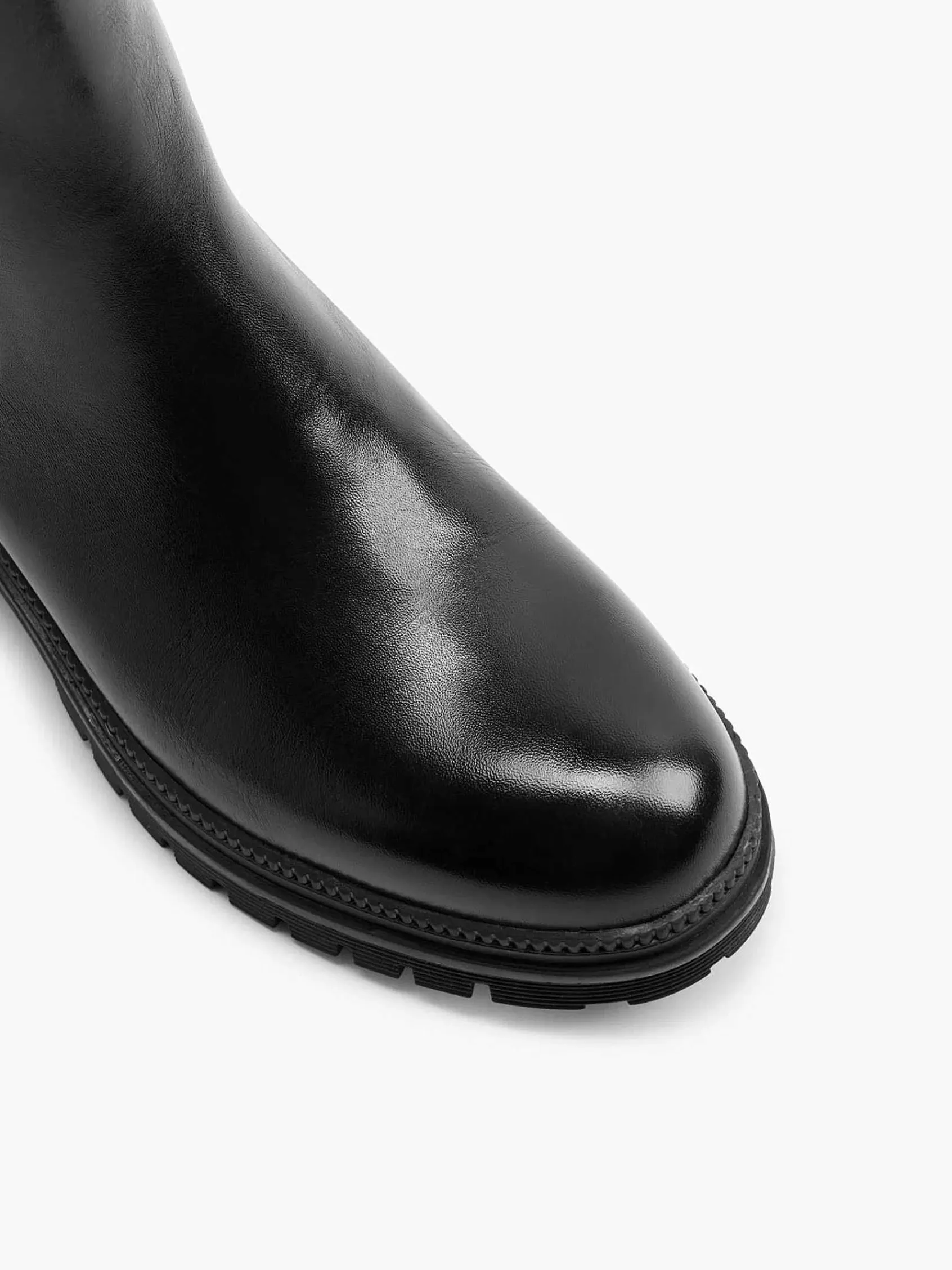 Enkellaarzen & Boots|5th Avenue Zwarte Leren Chelsea Boot