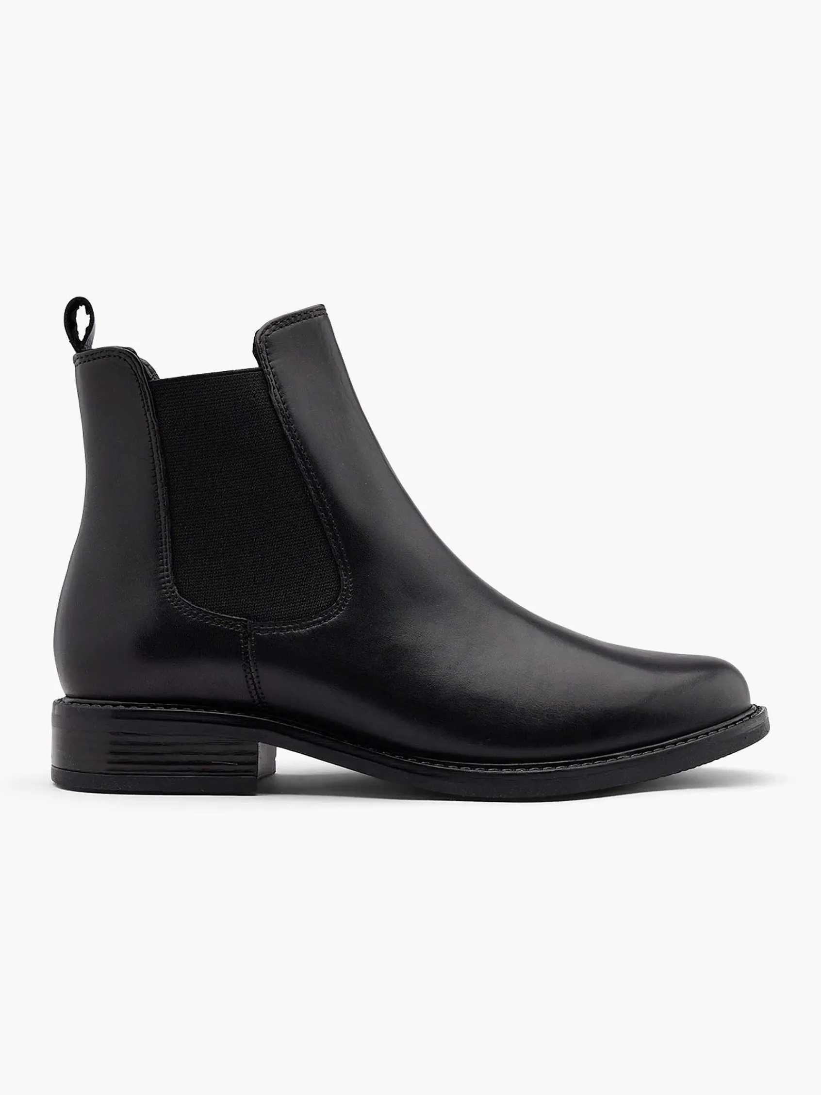 Enkellaarzen & Boots|5th Avenue Zwarte Leren Chelsea Boot