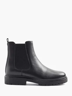 Enkellaarzen & Boots|5th Avenue Zwarte Leren Chelsea Boot