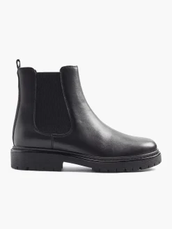 Enkellaarzen & Boots|5th Avenue Zwarte Leren Chelsea Boot